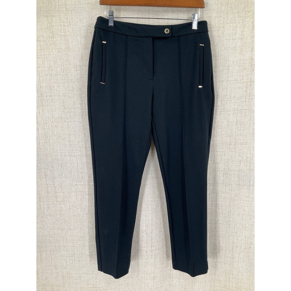 Marc New York Andrew Marc Womens Black Straight Leg Dress Pants Sz 6 Career